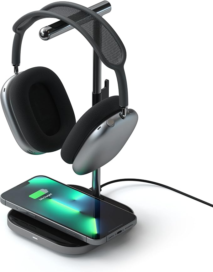 Satechi 2 in 1 Headphone Stand With Wireless Charger