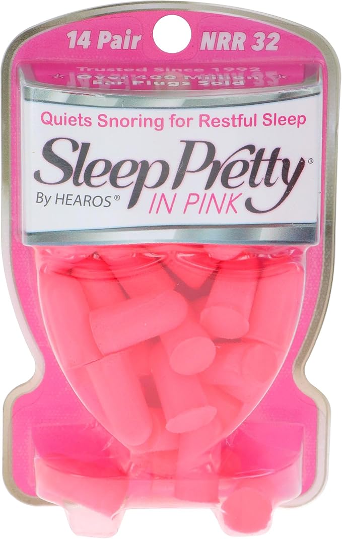 Hearos Ear Plugs Sleep Pretty in Pink 14 Pair