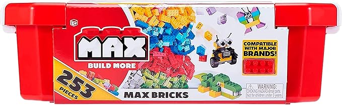 Max Build More Building Bricks Accessories and Wheels Value Set (250 Pieces) by Zuru