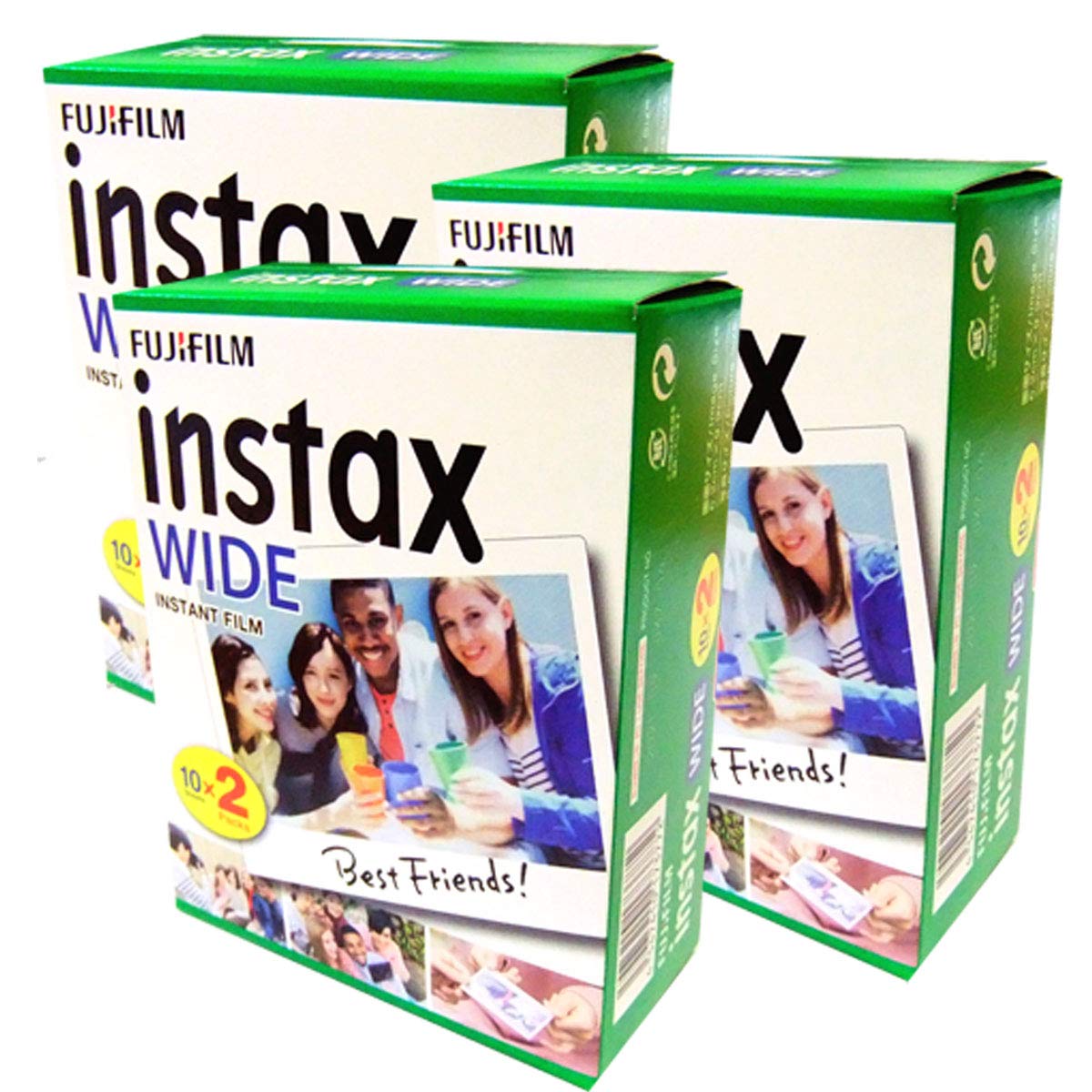 Fujifilm Instax Wide Instant Film For Fujifilm Instax Wide 300, 200, and 210 Cameras w/Microfiber Cloth by Quality Photo (60 Exposures) ...