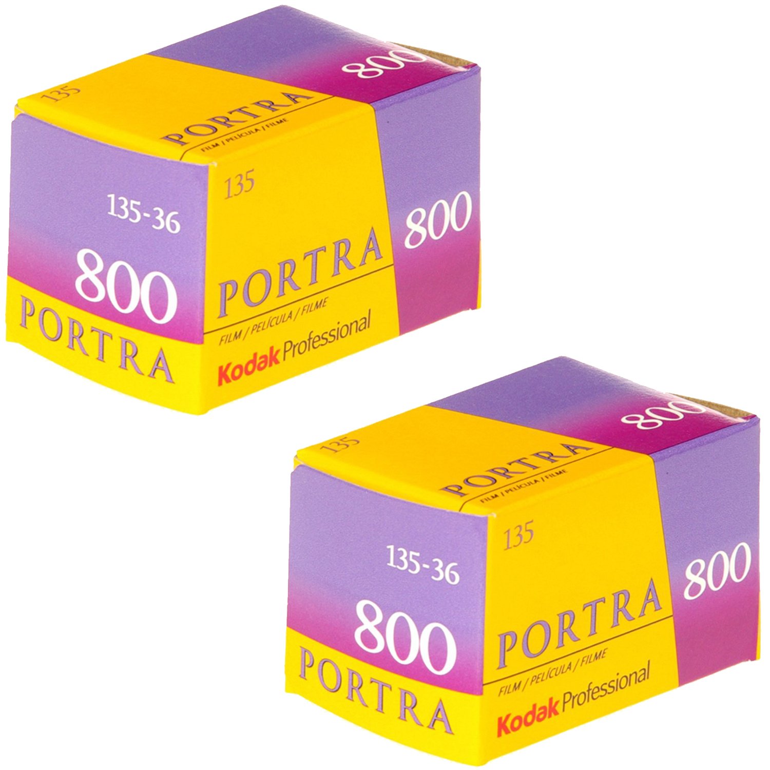 Ritz Camera Pack of 2 Kodak 145 1855 Professional Portra 800 Color Negative Film