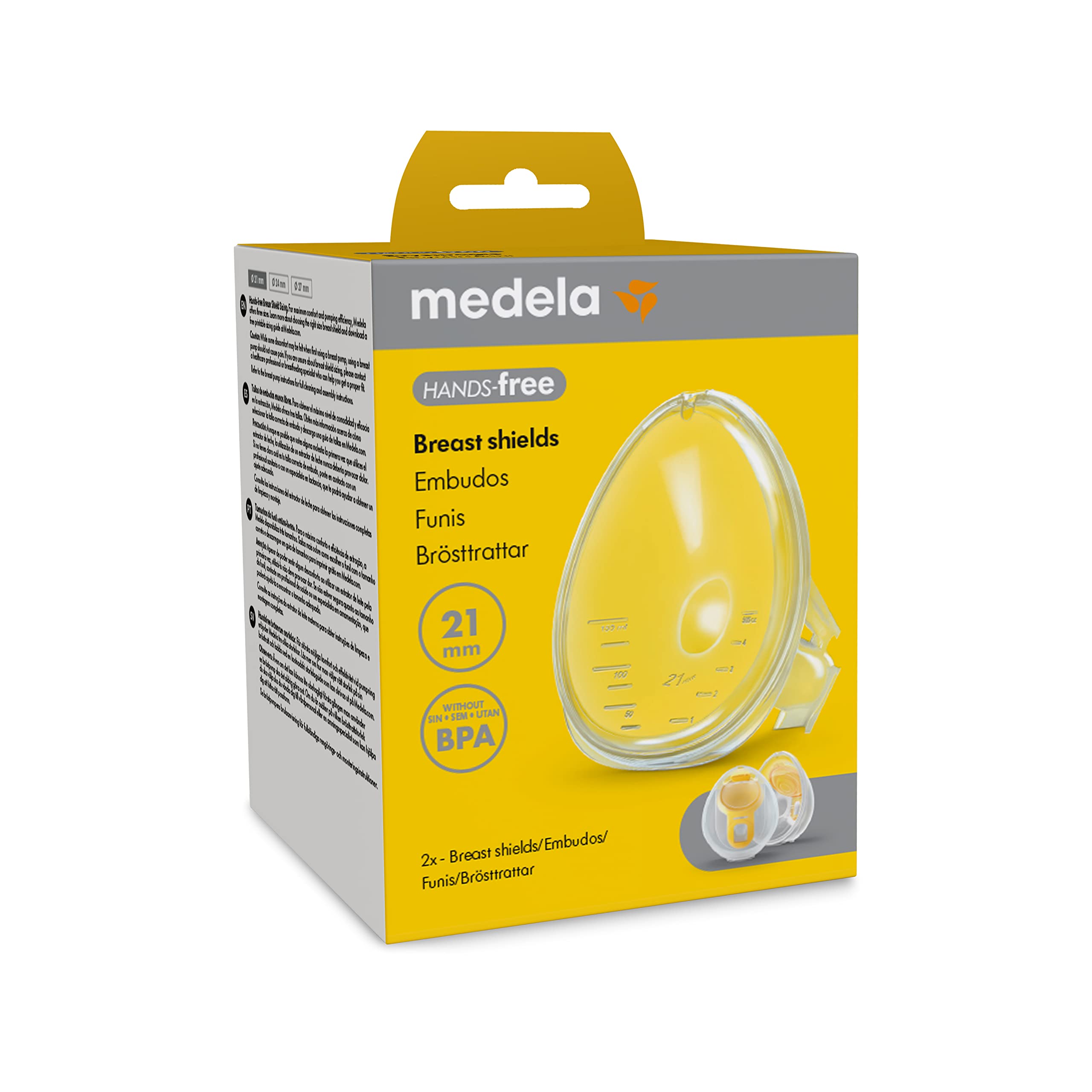 Hands Free Breast Shields 21mm Medela 2 Pieces