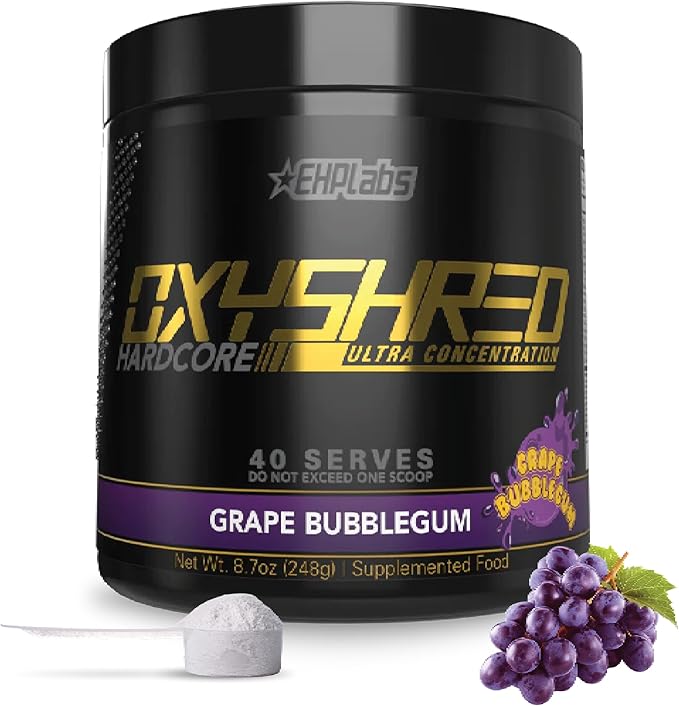 EHP Labs - OxyShred Hardcore, 40 Serves / Grape Bubblegum