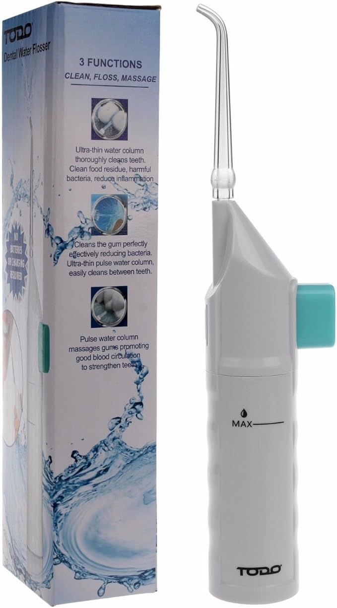 TODO Water Dental Jet Pick Flosser 30 Psi Oral Irrigator Teeth Cleaner Braces