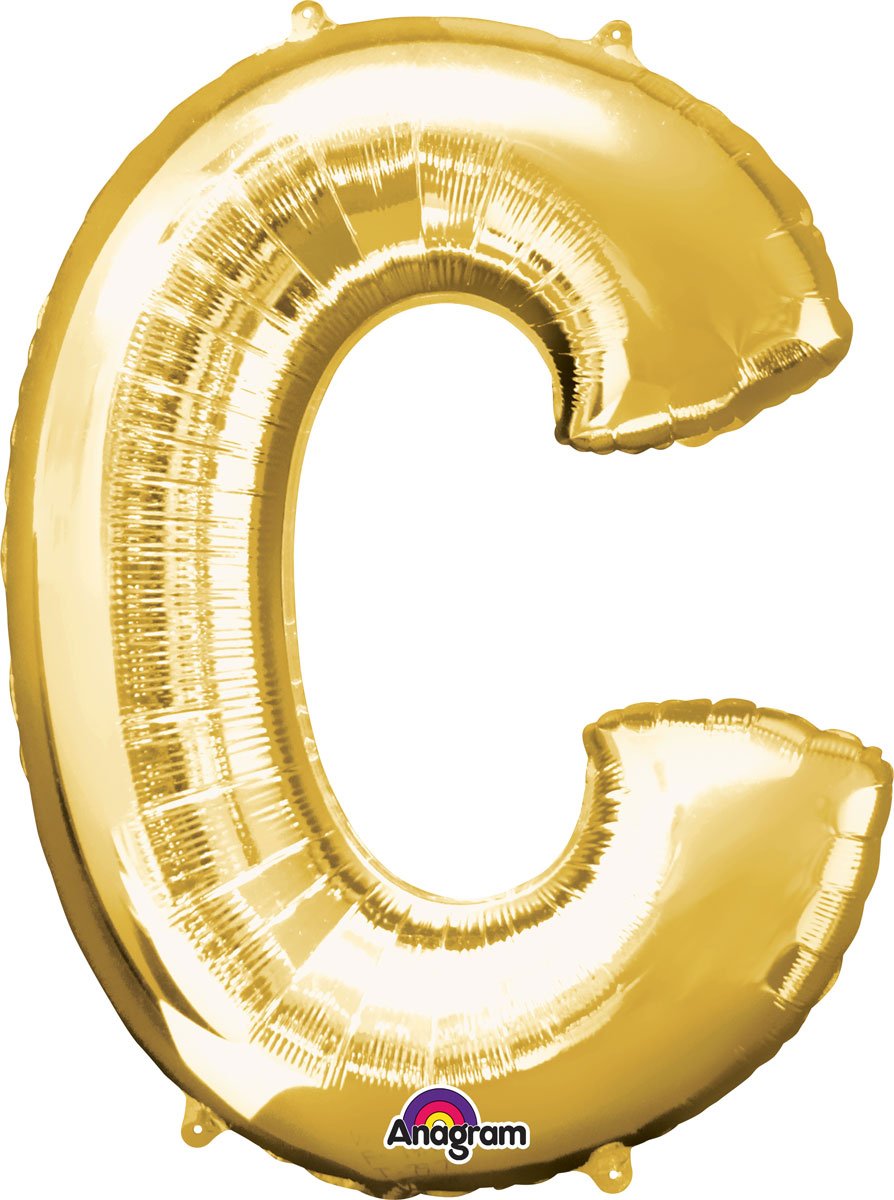 Foil Balloon Letter SuperShape Gold J L34
