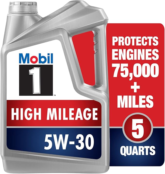 Mobil 1 5W-30 High Mileage Advanced Full Synthetic Motor Oil - 1 qt. Bottles - 6 pk.