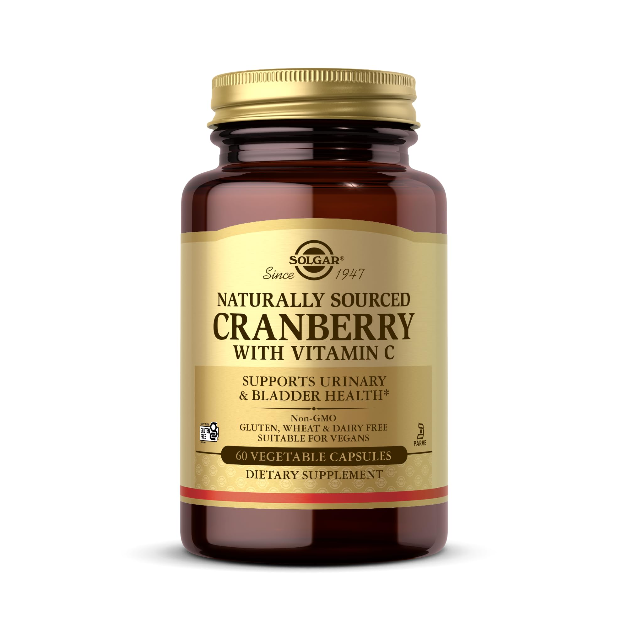 Solgar - Natural Cranberry With Vitamin C, 60 Vegetable Capsules
