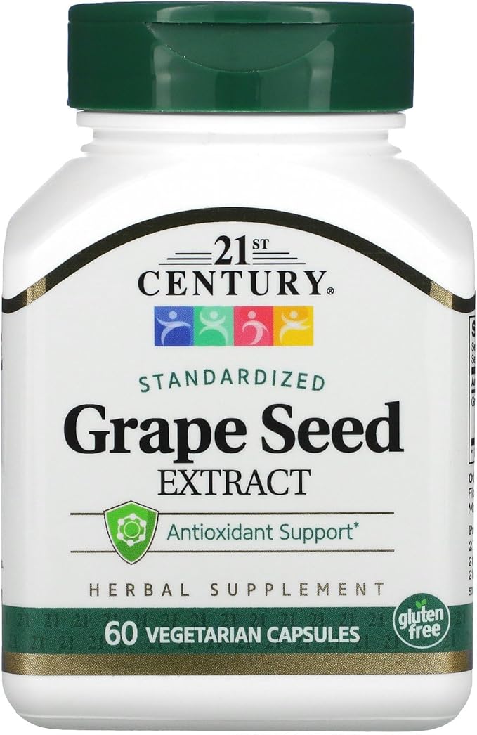 21st Century Grape Seed Extract Standardized 60 Vegetarian Capsules