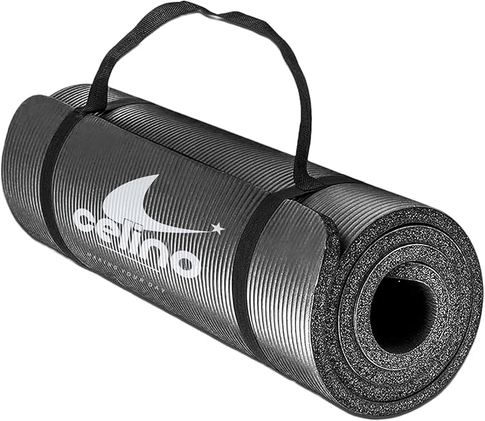10/15/20mm Thick Yoga Mat Pad NBR Nonslip Exercise Fitness Pilate Gym Durable AU Black / 10mm