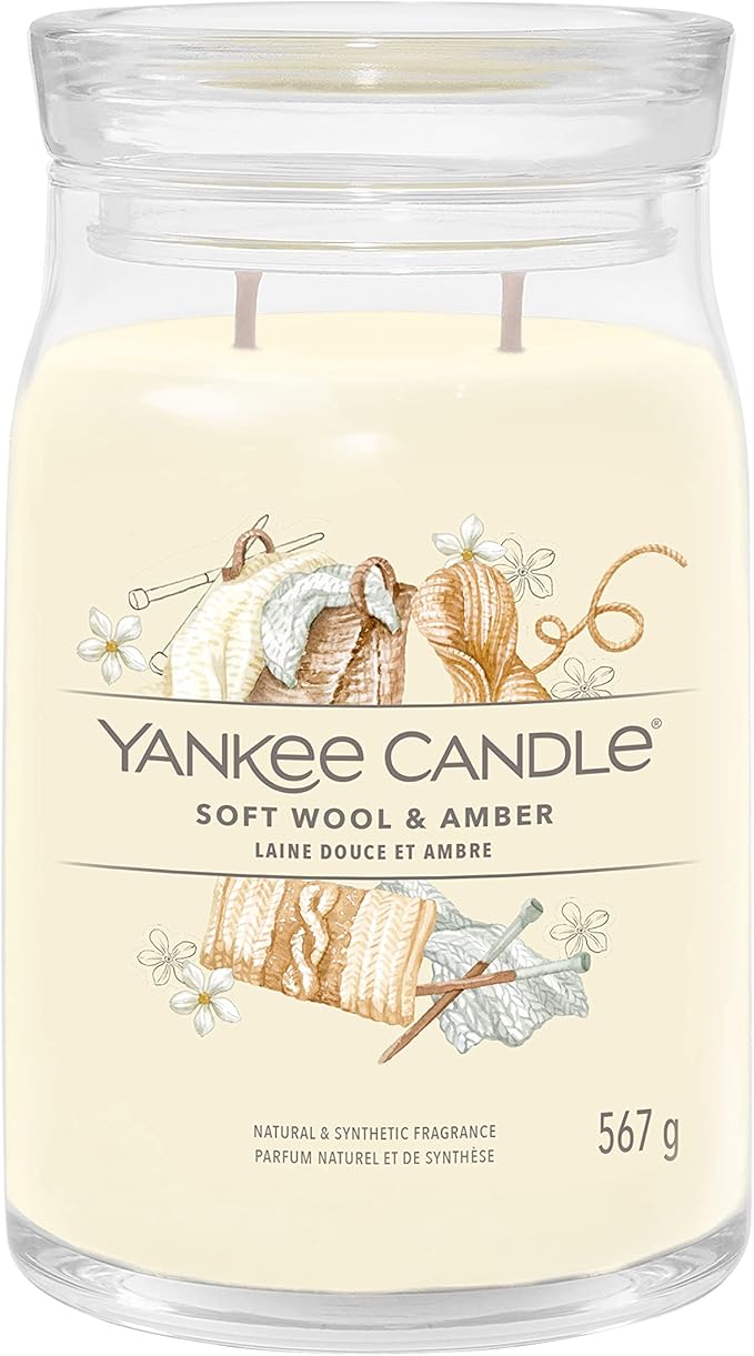 Yankee Candle Soft Wool & Amber Signature Large Jar Candle