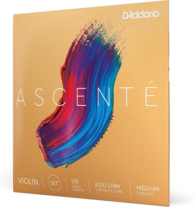 D'Addario Ascenté Violin String Set 1/8 Scale Medium Tension