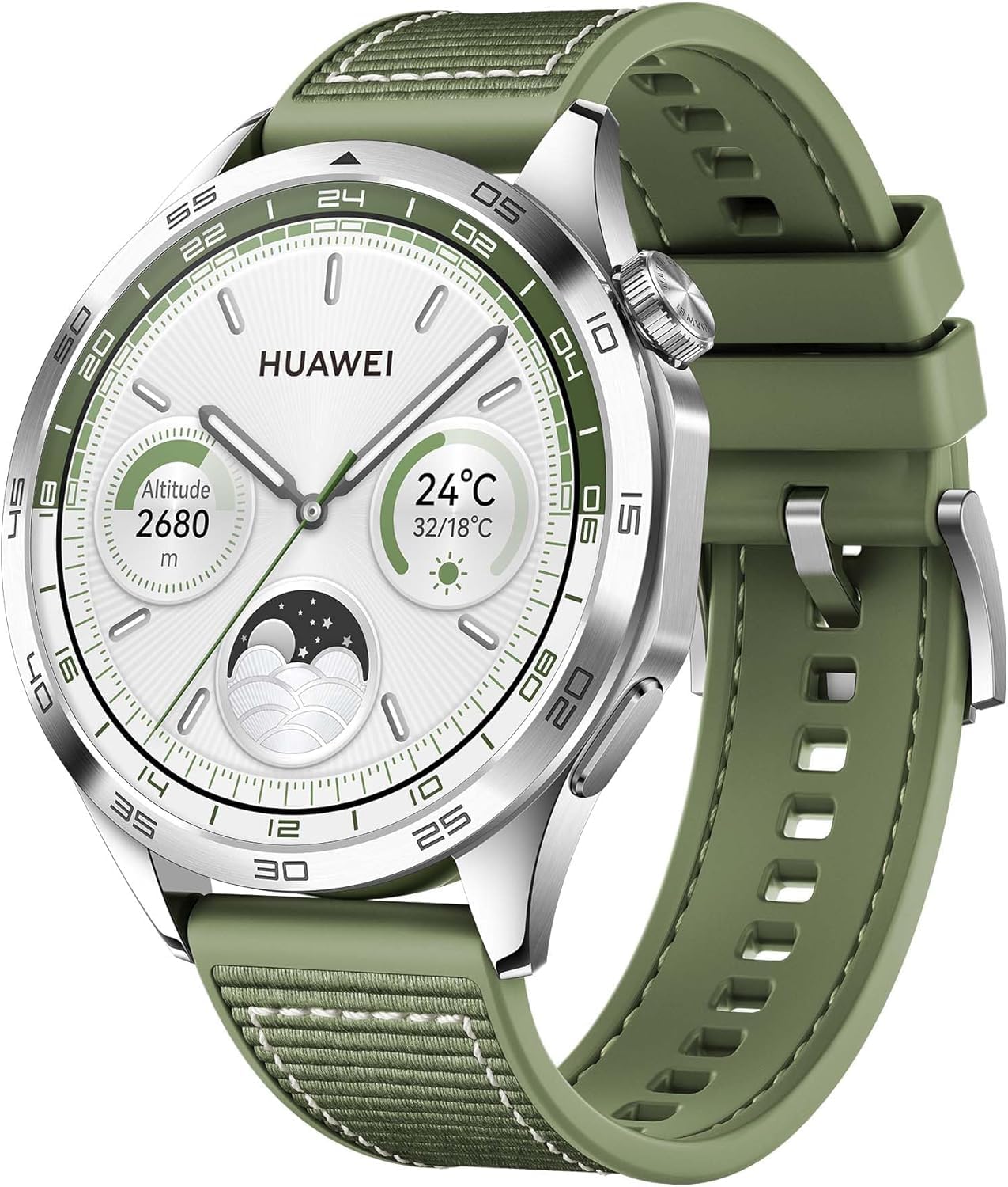 Huawei Watch GT 4 46mm - Green Woven Strap