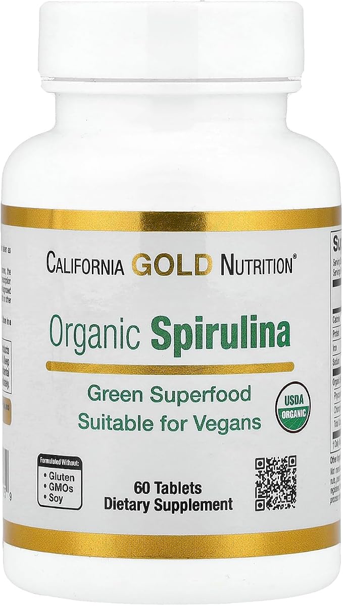 California Gold Nutrition Organic Spirulina USDA Certified 500 mg 720 Tablets