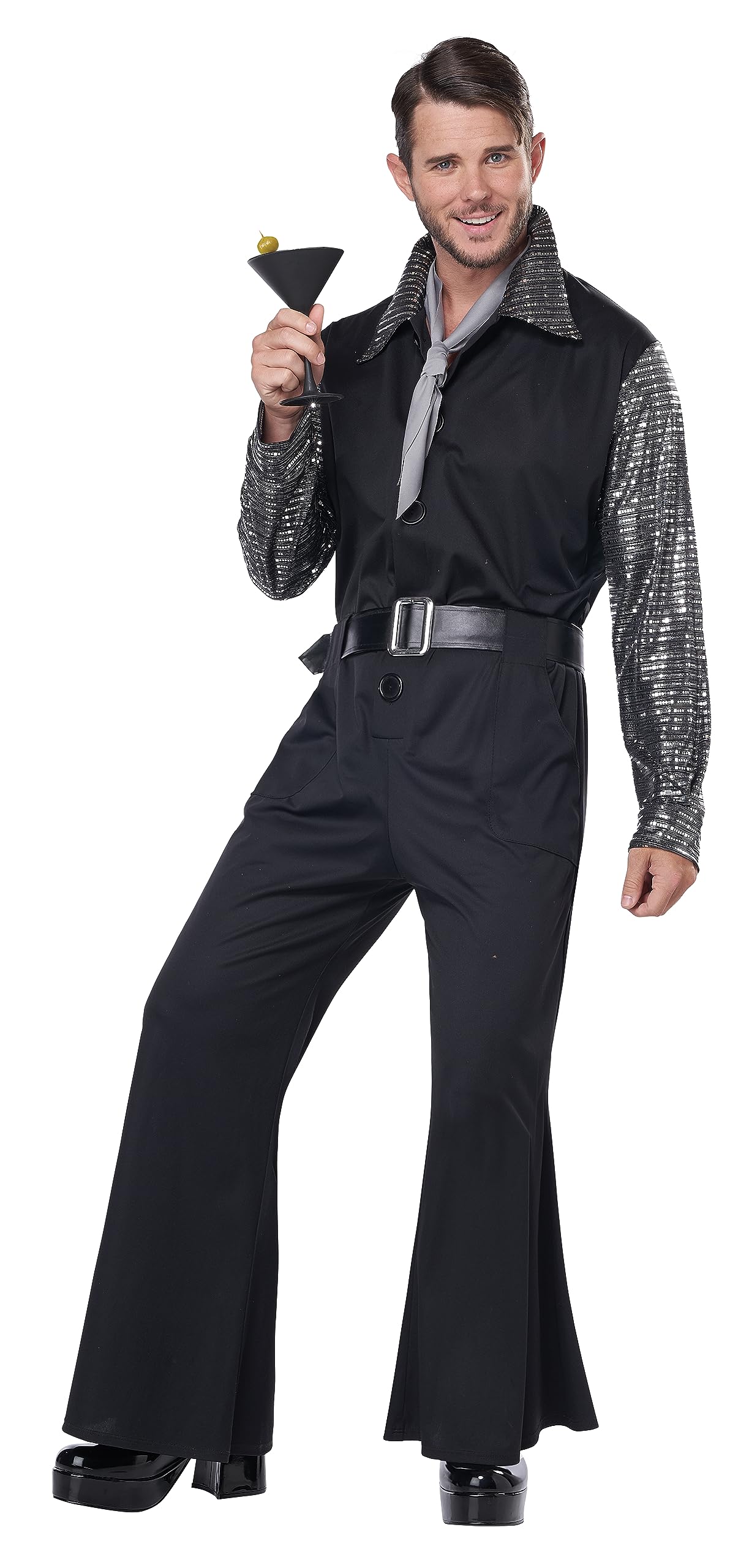 Flashy 70s Jumpsuit Mens Costume