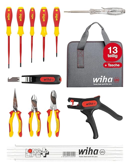 Wiha Tools 1000V VDE Professional Electrician Tool Case Kit