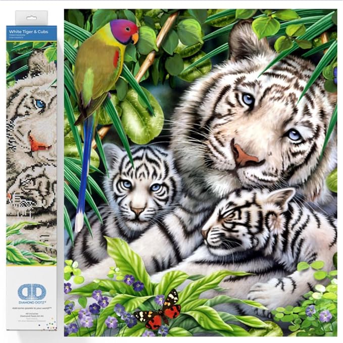 Diamond Dotz White Tiger & Cubs Kit