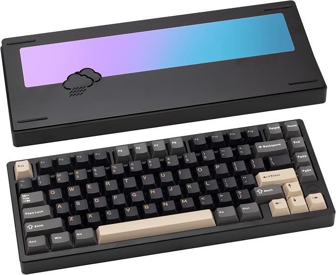 KEEBMONKEY WOBKEY Rainy 75 Aluminum HMX/JWK Switches Mechanical Keyboard with Superior Acoustics, Wired, BT, 2.4G Wireless Connectivity (Standard -