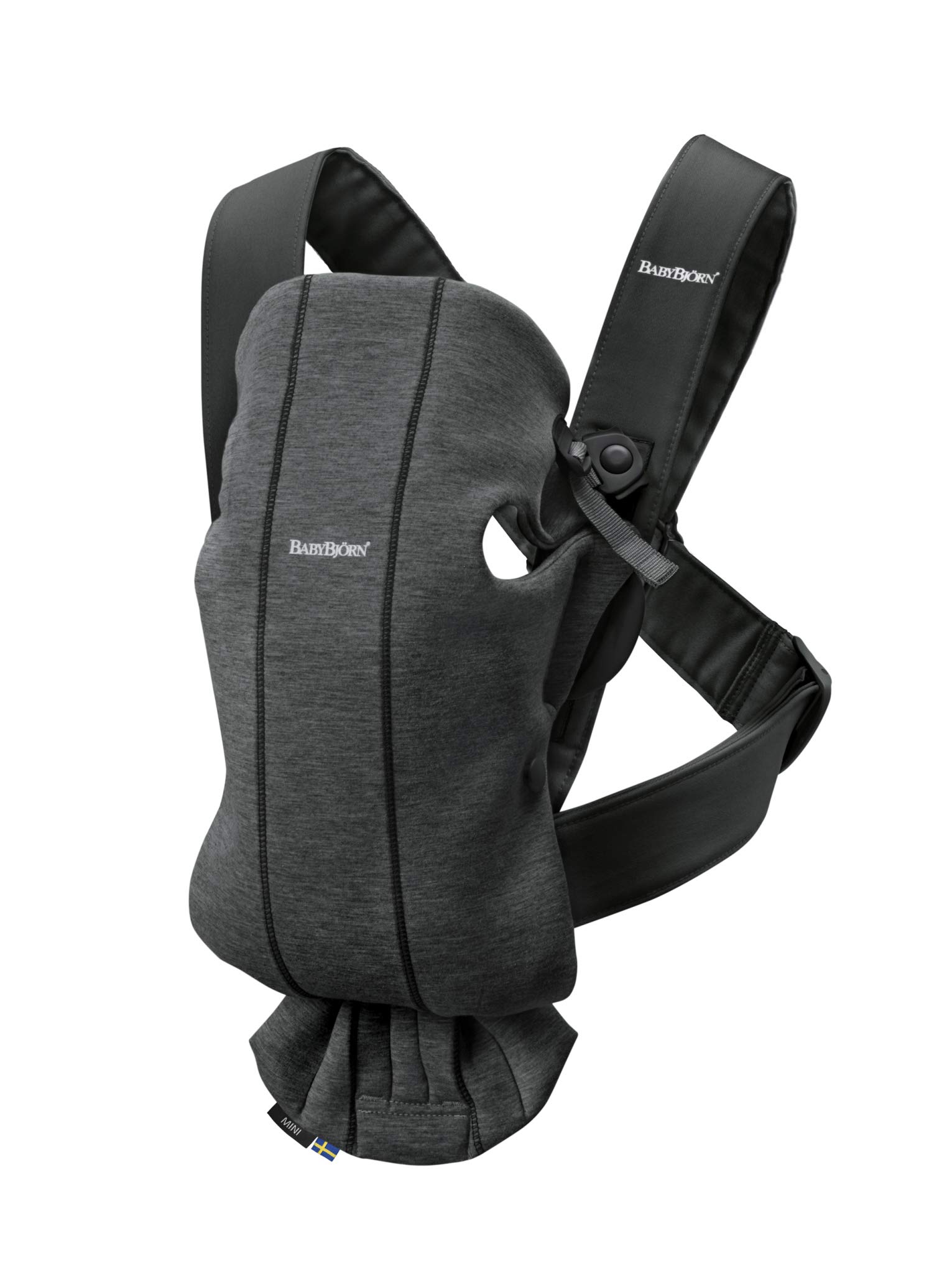 BabyBjörn Baby Carrier Mini, 3D Jersey, Charcoal Grey