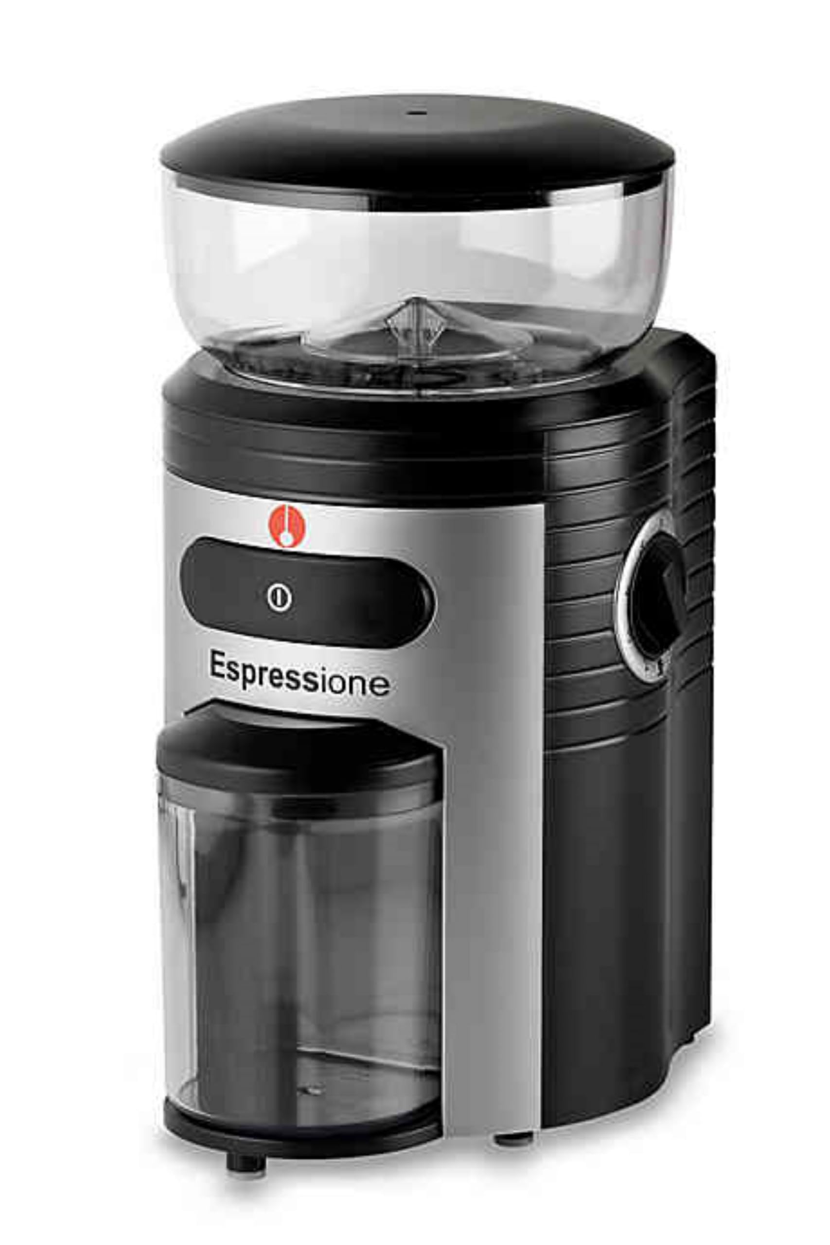 ESPRESSIONE Professional Conical Burr Coffee Grinder, Black/Silver