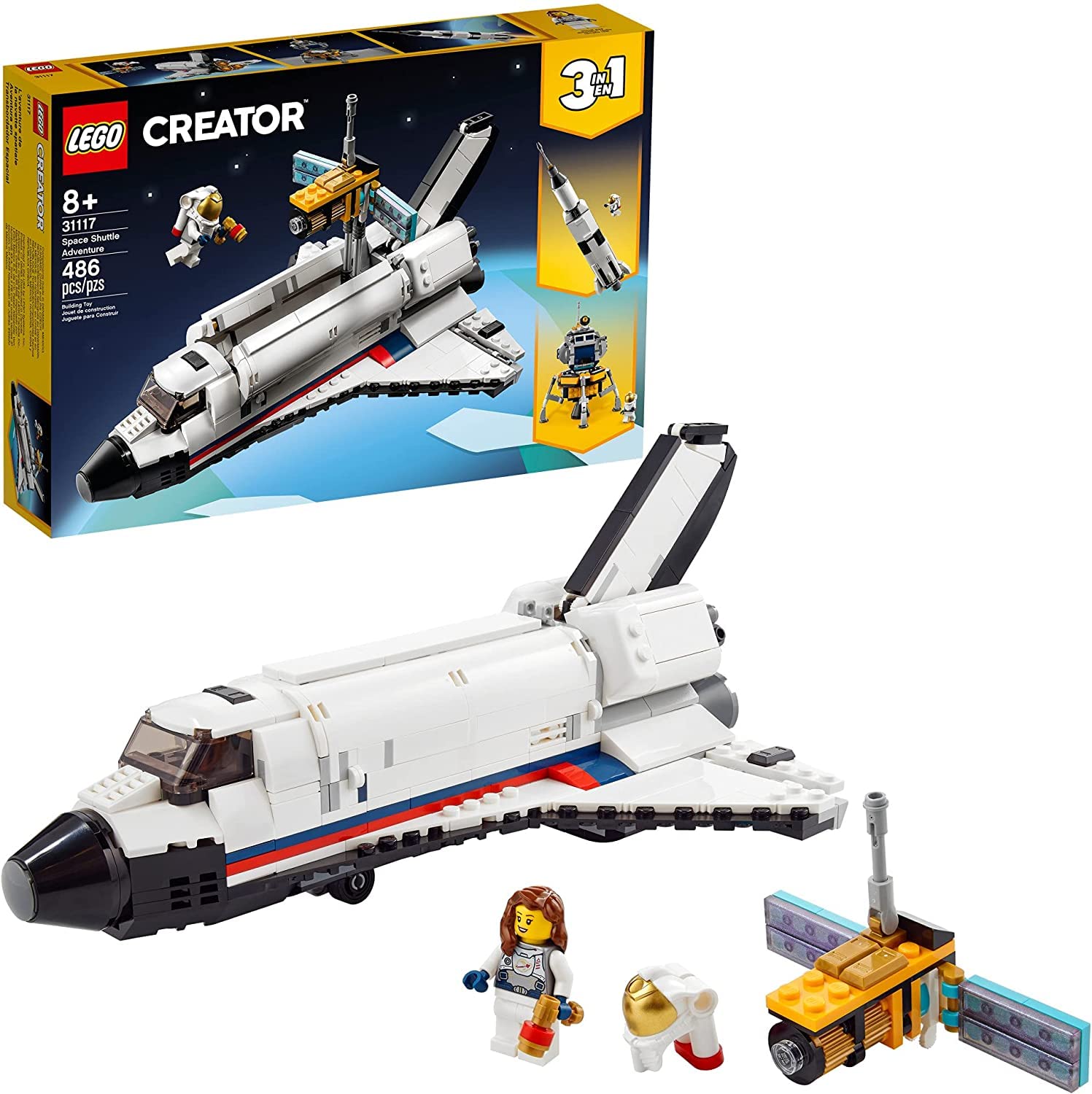 LEGO Creator 3in1 Space Shuttle Adventure 31117 Building Kit