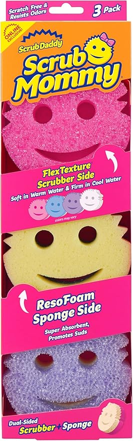 Scrub Daddy Scrub Mommy - Scratch-free Multipurpose Dish Sponge - Bpa Free & Made With Polymer Foam - Stain & Odor Resistant Kitchen Sponge - Online