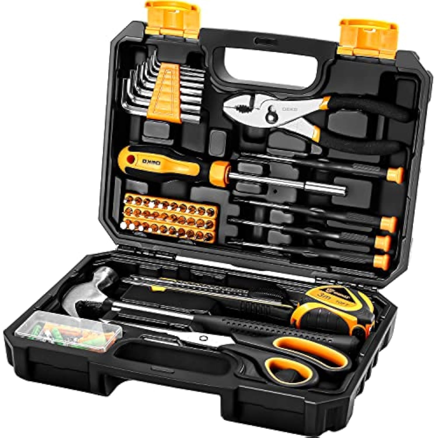 DEKOPRO 158 Piece Tool Set-General Household Hand Tool Kit,auto Repair Tool Set, With Plastic Toolbox Storage Case