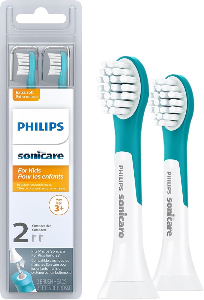 Philips Sonicare for Kids replacement toothbrush heads, HX6032/94, 2-pk Compact