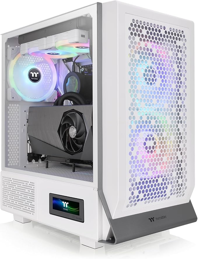 Thermaltake Ceres 300 Tempered Glass ARGB Mid Tower E-ATX Case Snow Edition, CA-1Y2-00M6WN-00