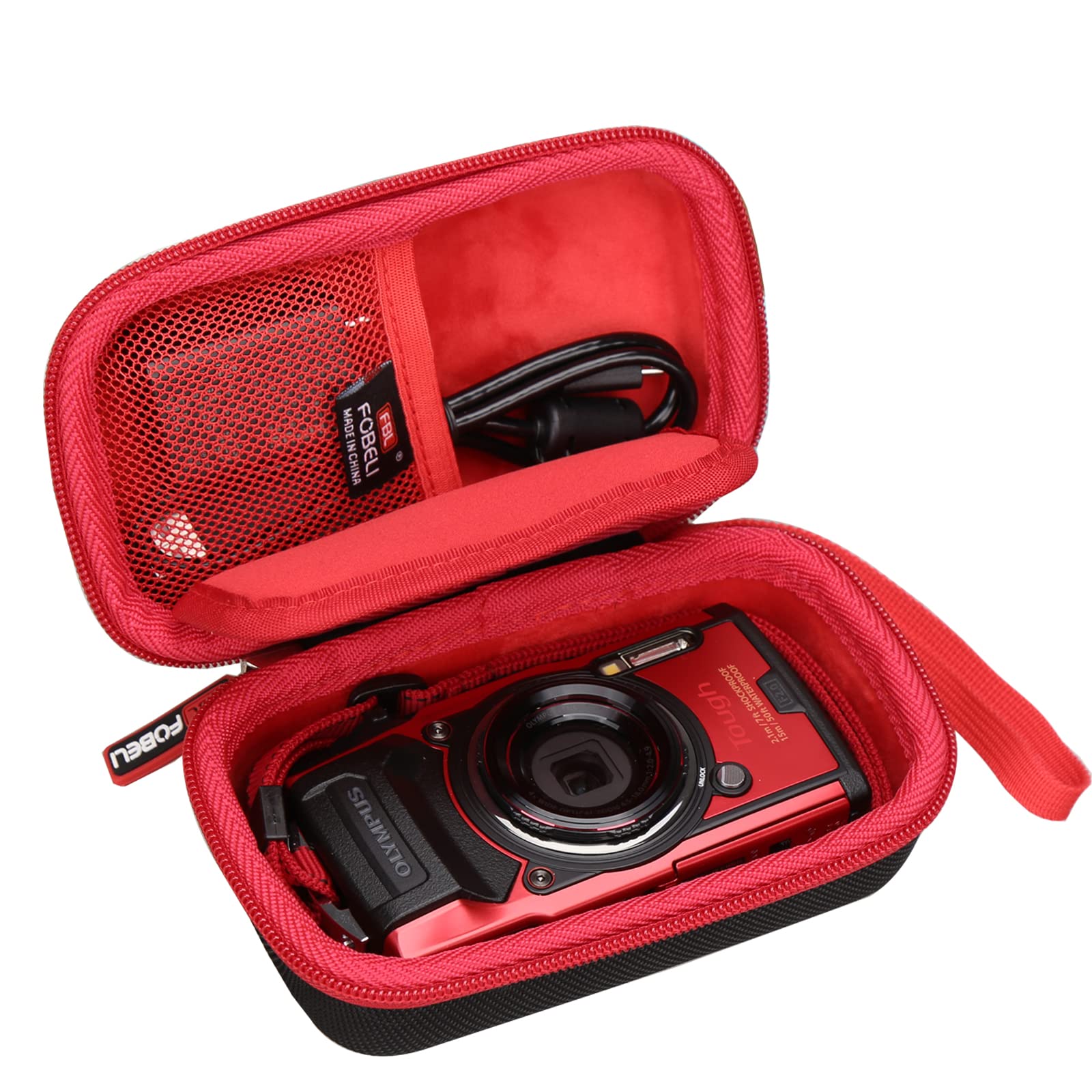 FBLFOBELI EVA Hard Carrying Case Compatible with Olympus Tough TG-6 Camera, Travel Storage Protective Waterproof Bag (Case Only)