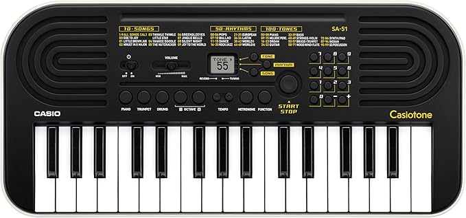 Casio Casiotone SA51 32-Key Portable Mini Keyboard (Black)