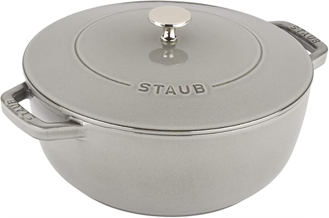 Staub Cast Iron 3.75-qt Essential French Oven - Graphite Grey, Made in France