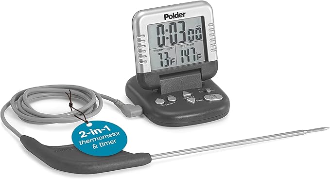 Polder Digital IN-OVEN Thermometer and Timer