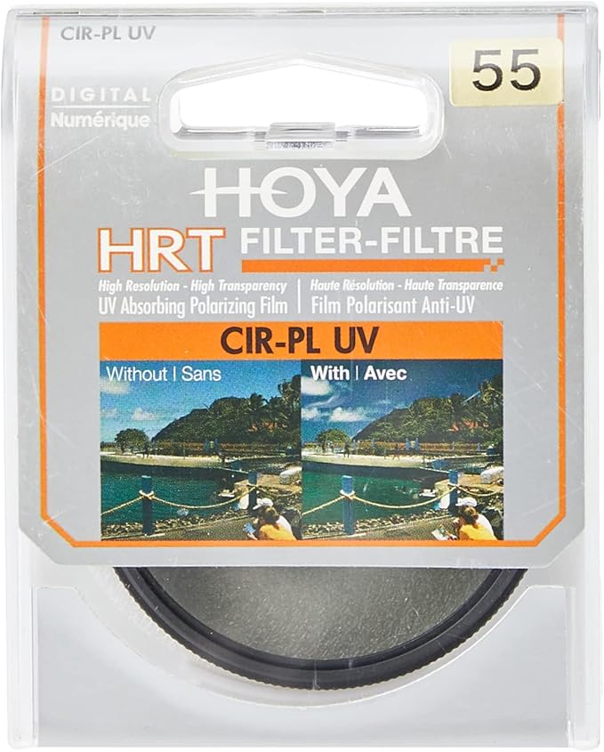 Hoya 55mm HRT Circular Polarizer UV Filter, Polarizers, Aluminum