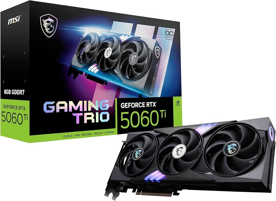 MSI GeForce RTX 5060 Ti 16G Gaming Trio OC Graphics Card