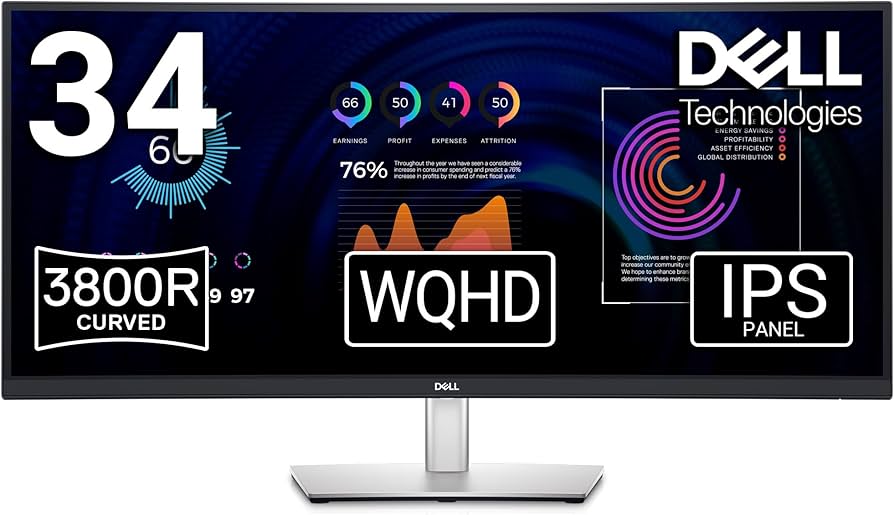 Dell P3424WE 34" Curved USB-C Hub Monitor