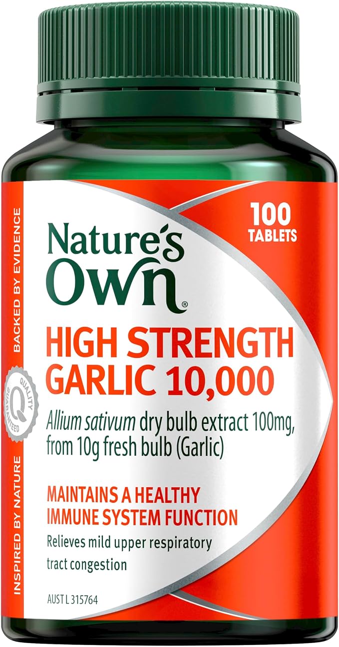 Nature's Own 10000mg High Strength Garlic 100 Tablets