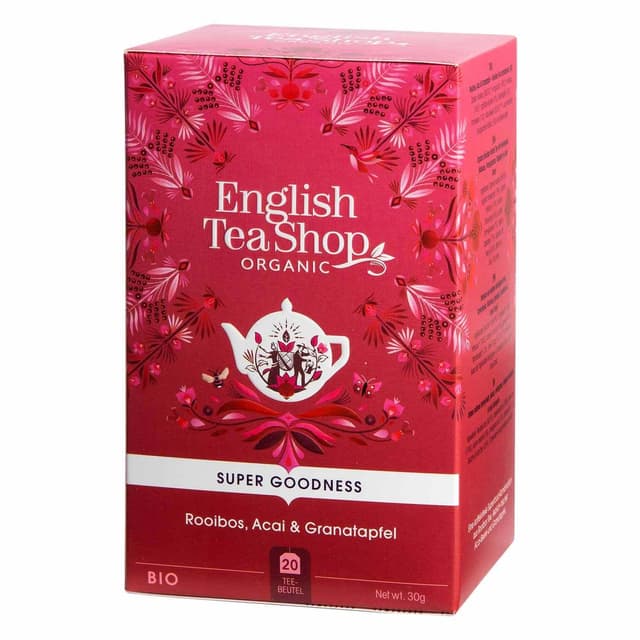 English Tea Shop 20 Organic Rooibos, Acai & Pomegranate Teabags
