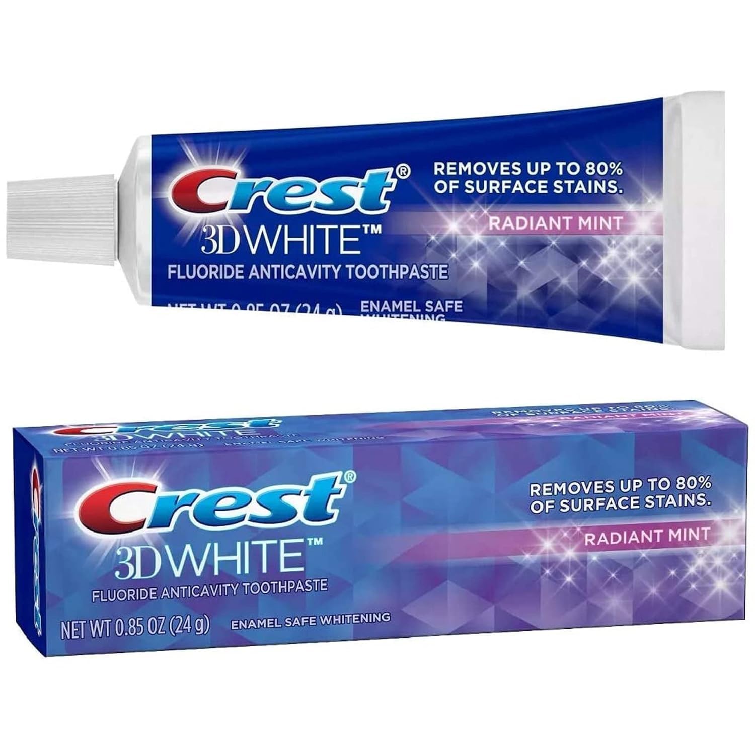 Crest 3D White Toothpaste Radiant Mint, 3.8 Ounce (Pack of 3)