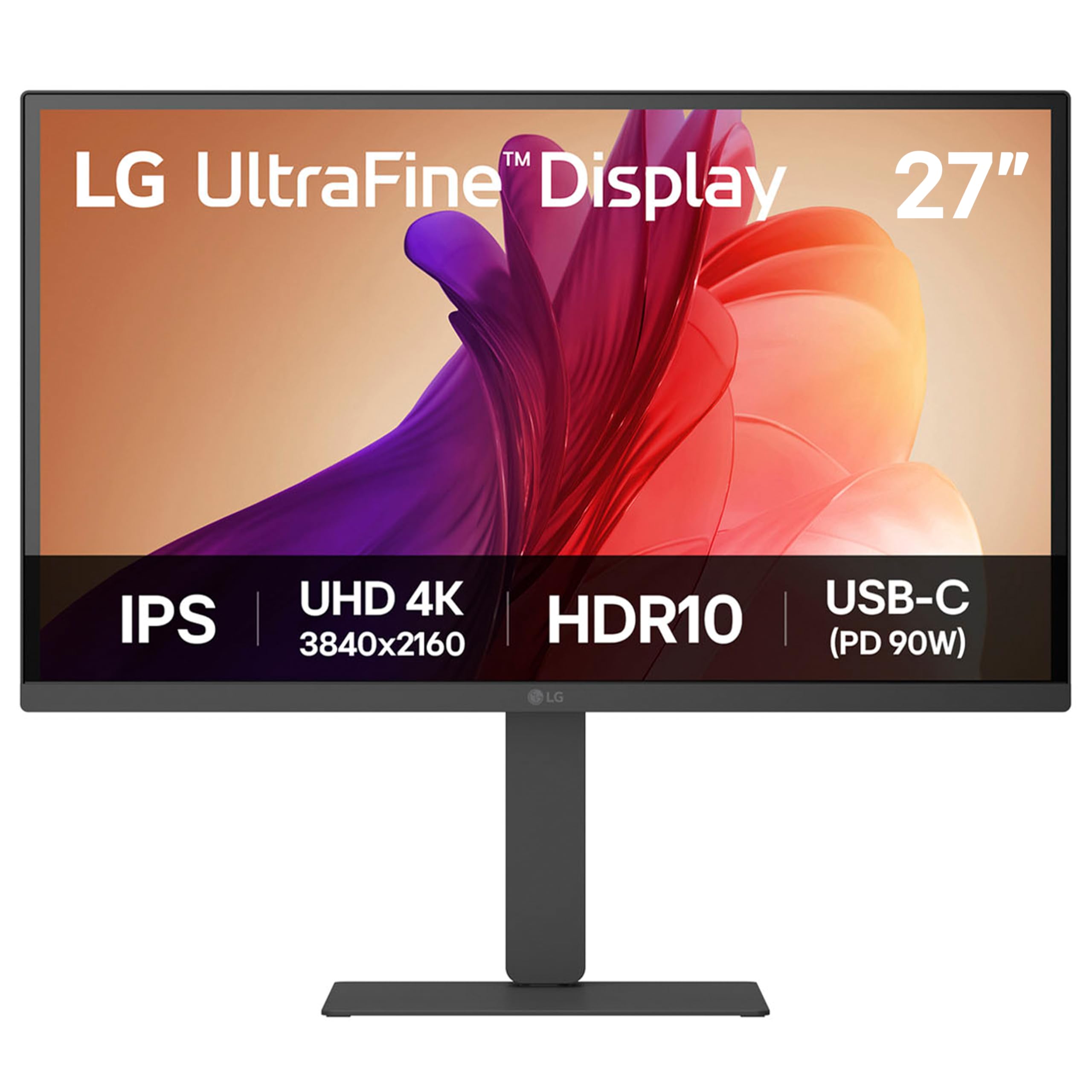 LG Ultrafine Monitor 27U730A-B - 4K UHD IPS 27", 60Hz, 5ms GtG, HDR10, Home/Office Display, Eye Care Features, Built-in Speakers, HDMI, DisplayPort, 