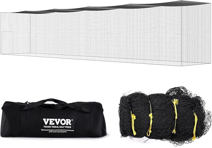 VEVOR Baseball Batting Netting Professional Softball Baseball Batting Hitting Training Net Practice Portable Pitching Cage Net with Door & Carry Bag