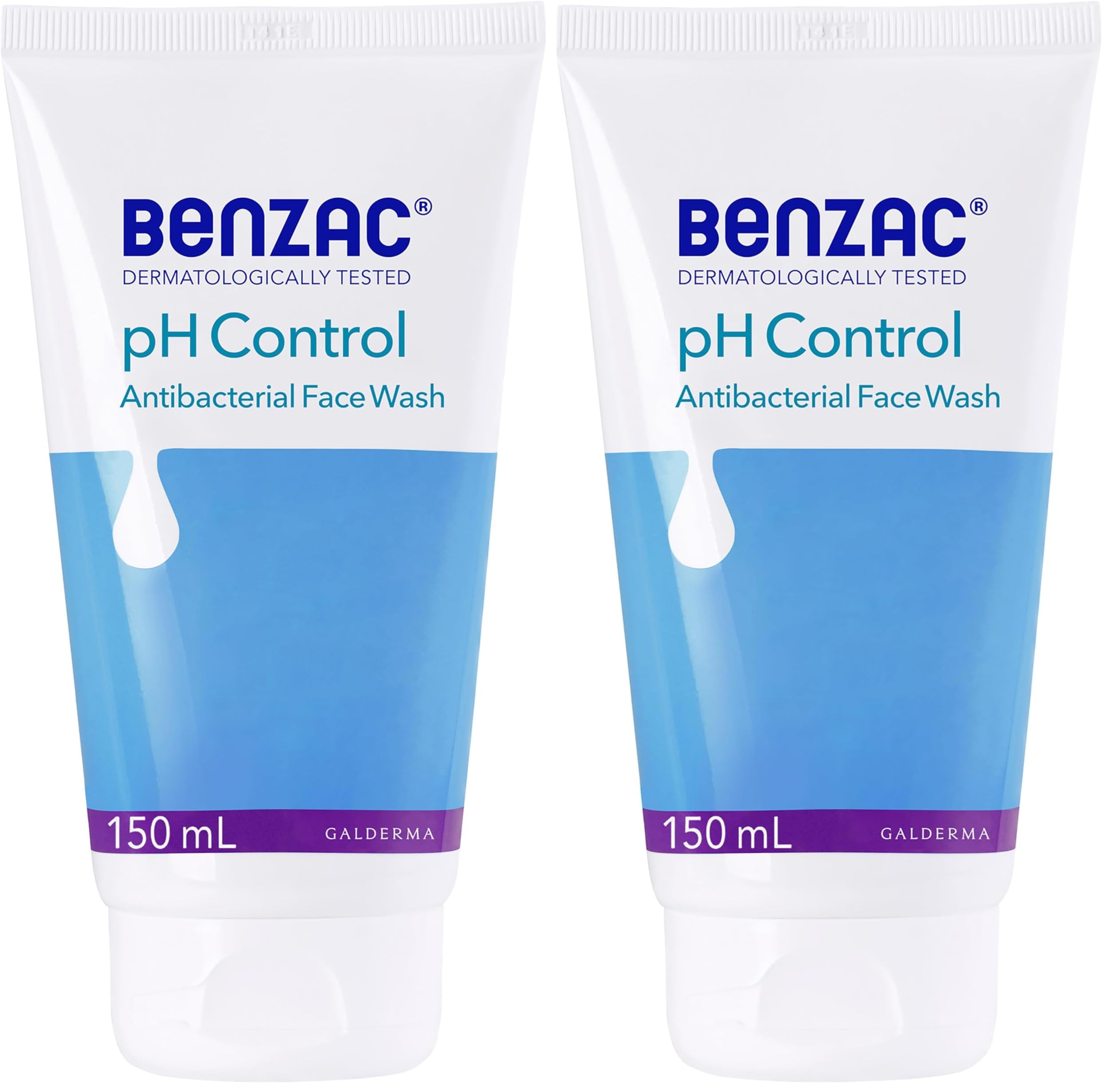 Benzac PH Control Antibacterial Face Wash 150ml, Dermatologist Tested, Contains Niacinamide, Gluconolactone & Zinc, Rebalancing Wash for Spot Prone 