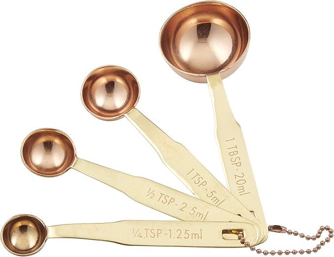 Academy Copper Plated Measuring Spoons Set 4