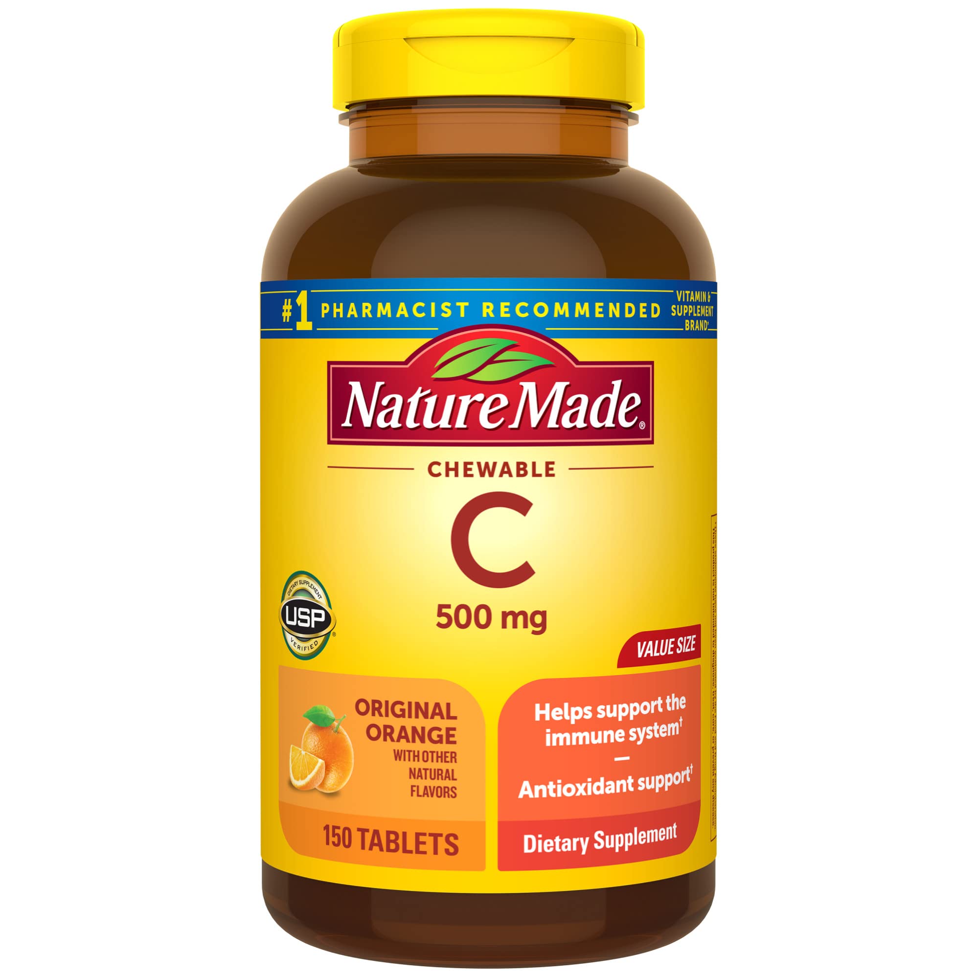 Nature Made Chewable Vitamin C - Orange - 500 MG - 60 Tablets