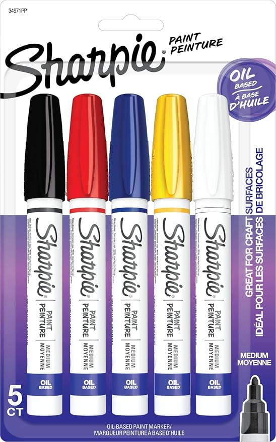 Sharpie Medium Point Oil-Based Paint Markers 5/Pkg