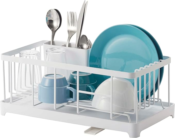Yamazaki Tower Wire Dish Drainer Rack (White)