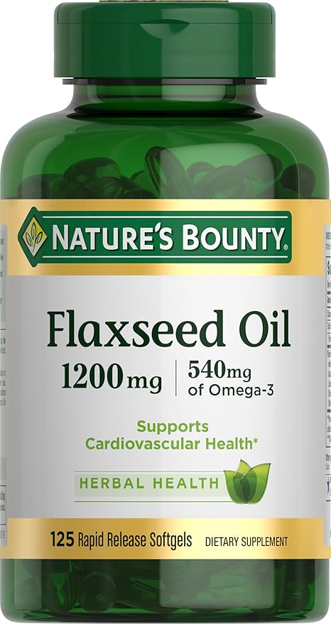 Nature's Bounty Flaxseed Oil 1200 mg, 125 Softgels