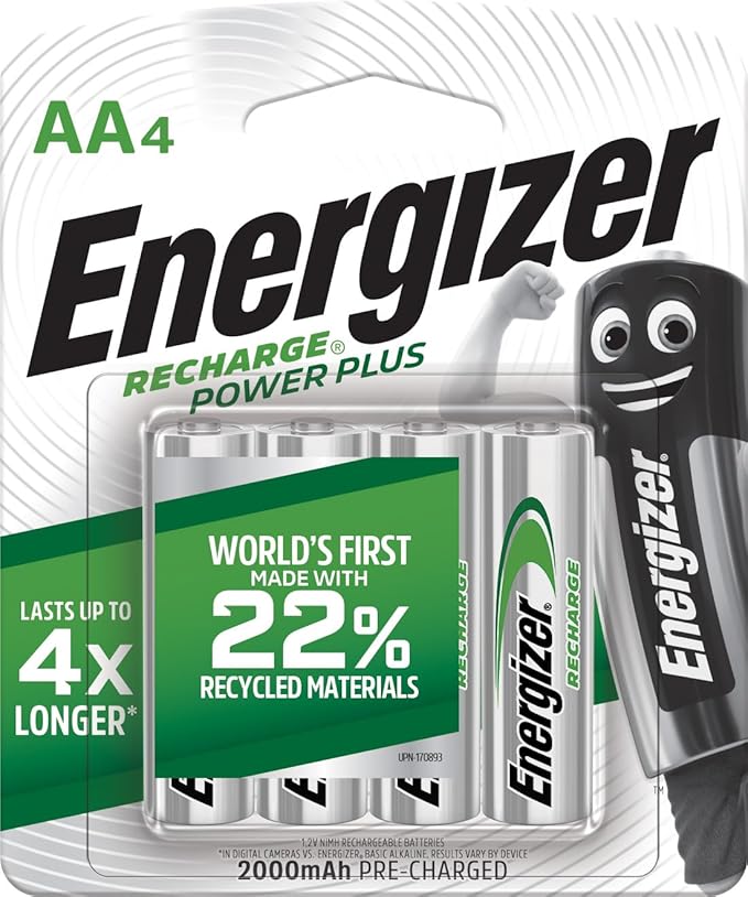 Energizer 4x AA Rechargeable Power Plus Ni-MH Batteries 2000mAh