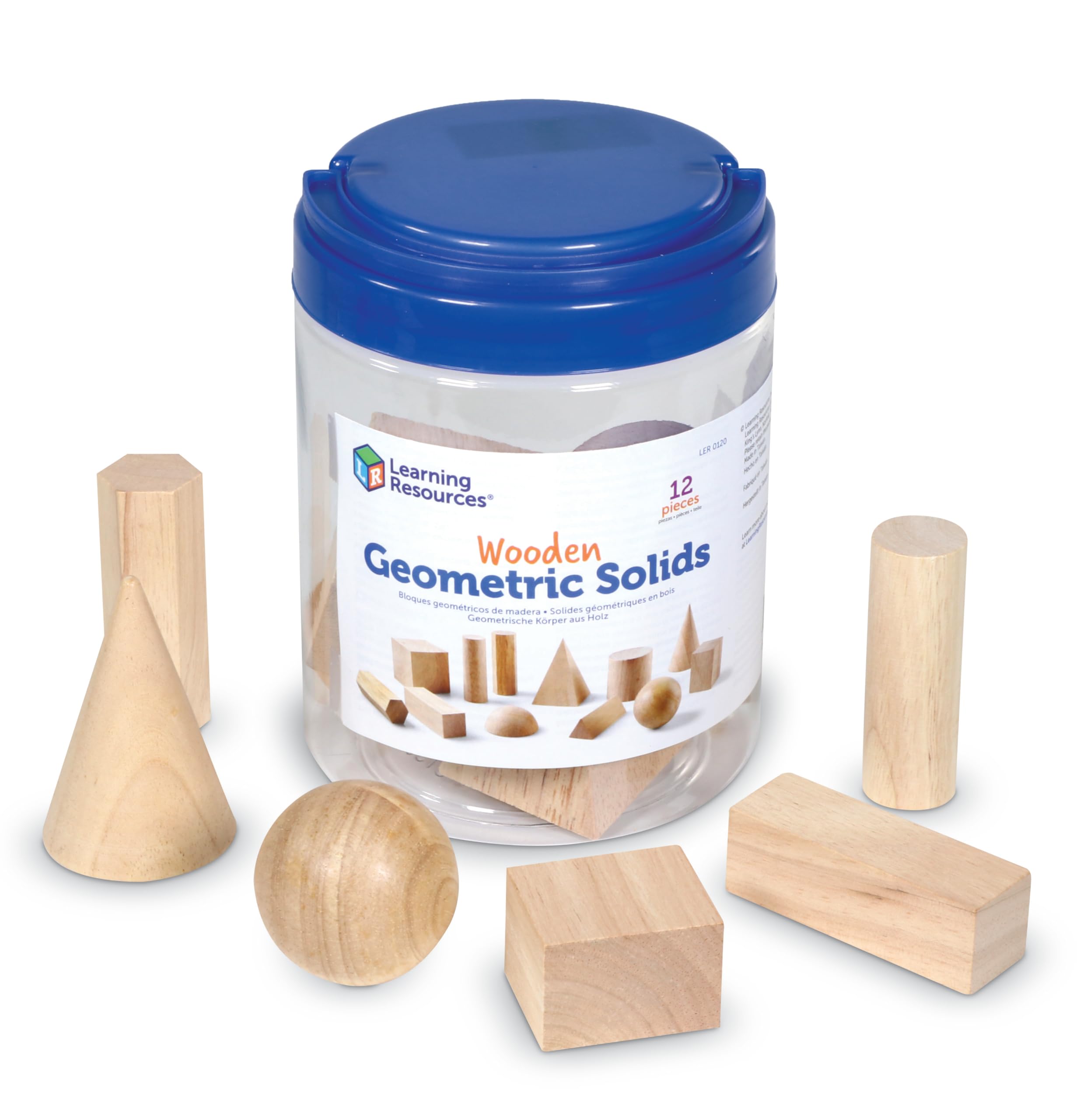 Learning Resources - Wooden Geometric Solids (Set of 12)