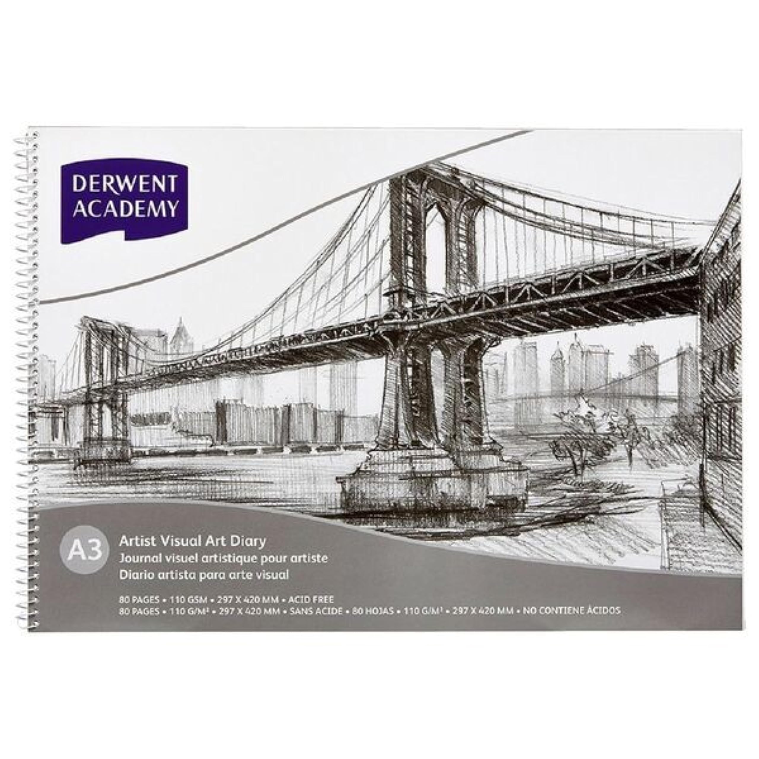 Derwent Academy Visual Art Diary A3 Landscape 80 Pages