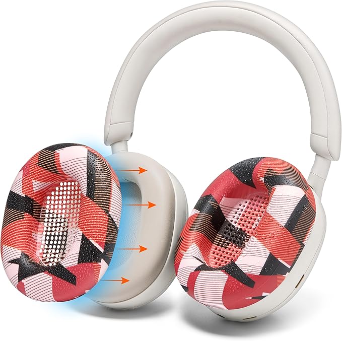 Sony WH-1000XM5 Earpad Sweat Covers - WC SweatZ, Red Prism